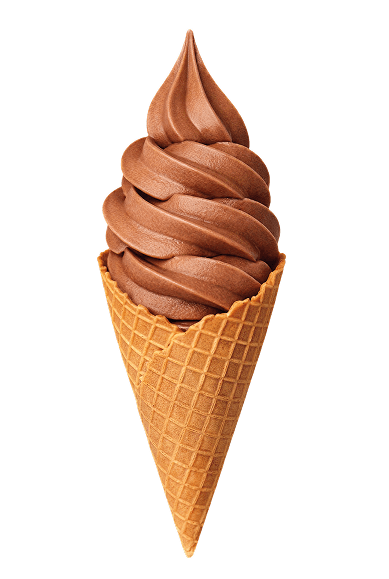 Chocolate Ice Cream Waffle Cone