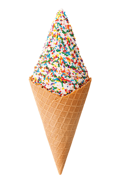 Rainbow Sprinkles Waffle Cone